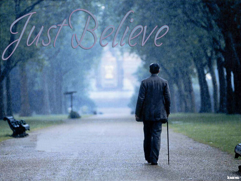 Man with Cane Walking