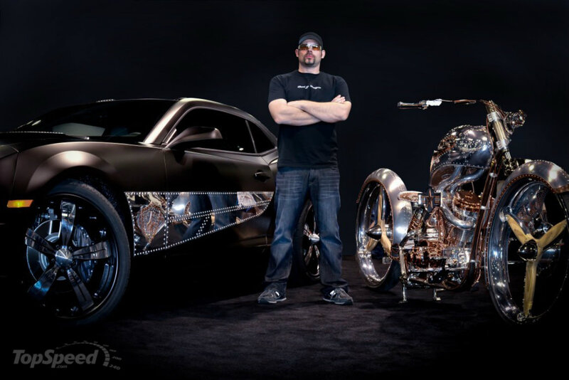 Man with Car and Motorcycle