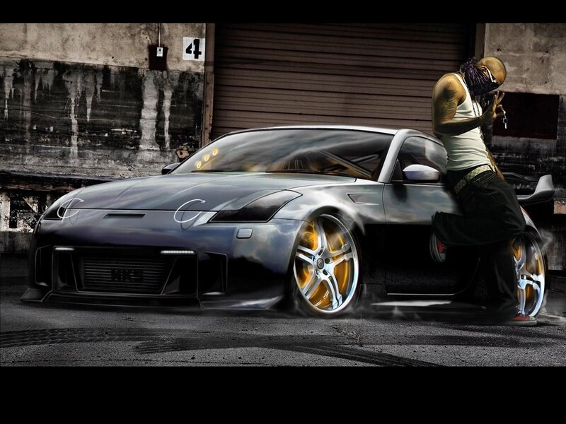 man with car in urban setting