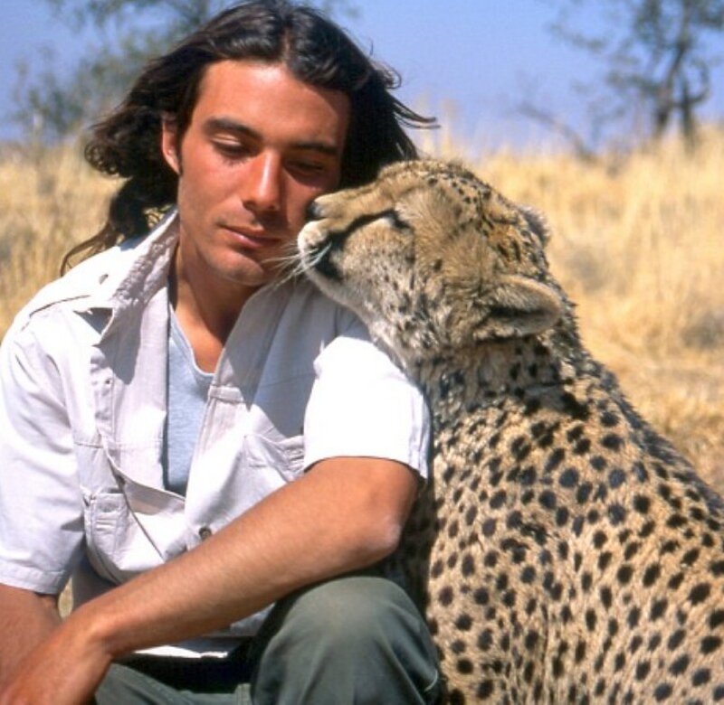 Man with Cheetah