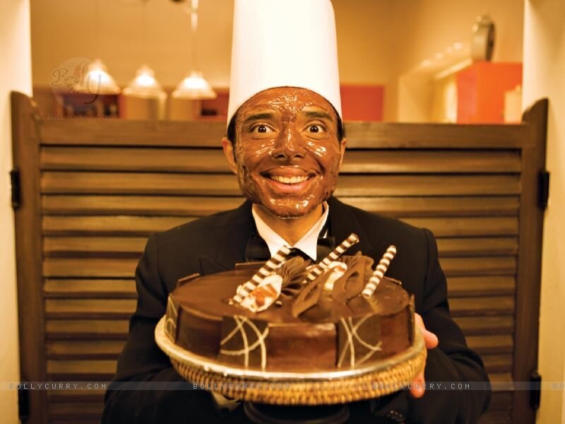 Man with Chocolate on Face