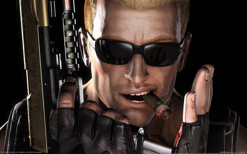 Man with Cigar and Gun — Black, Dark