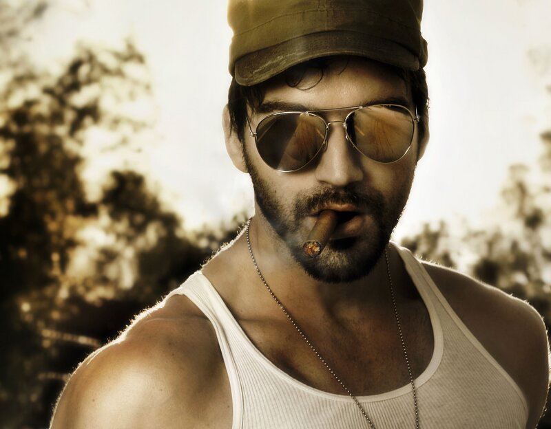 man with cigar and sunglasses
