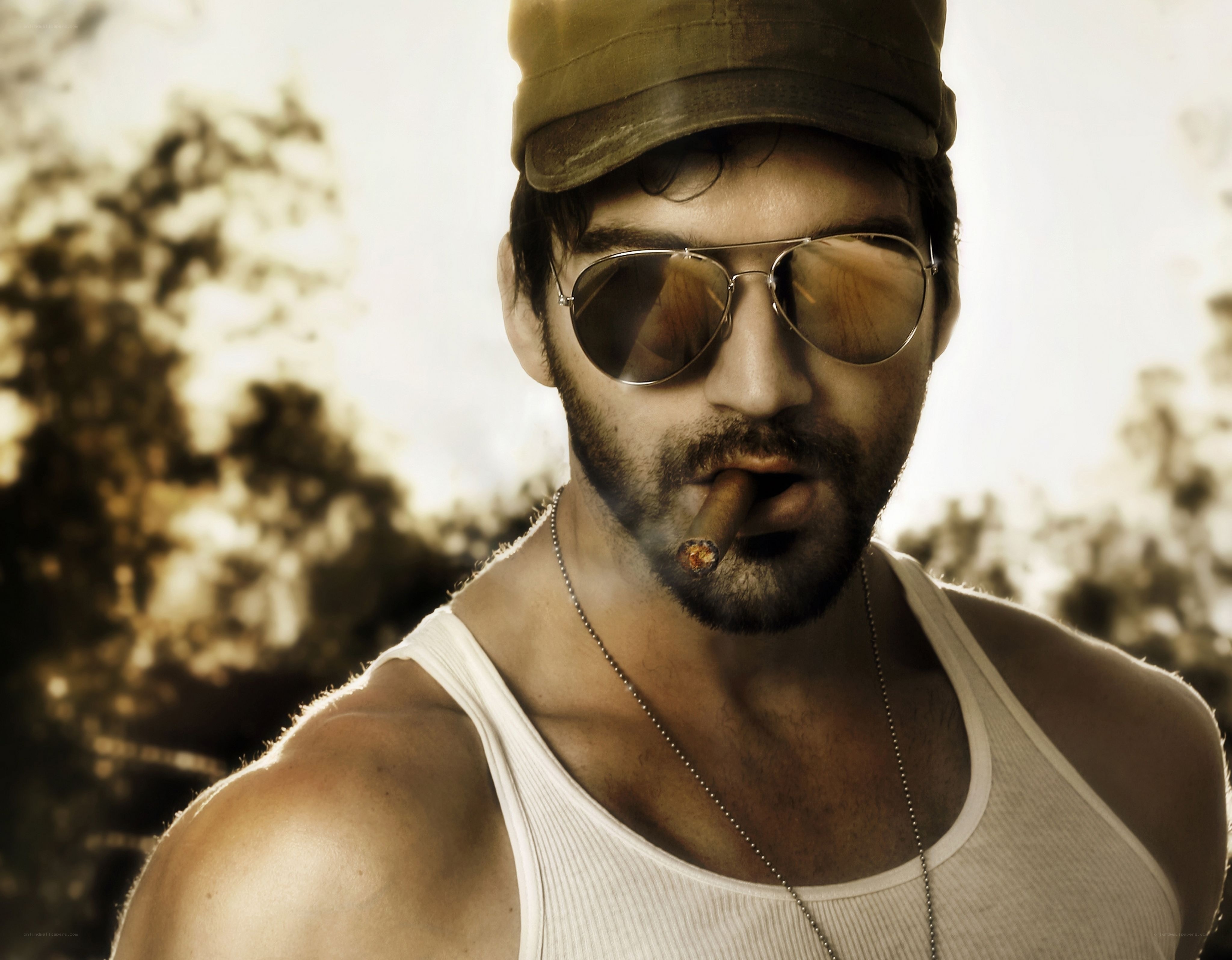 man with cigar and sunglasses