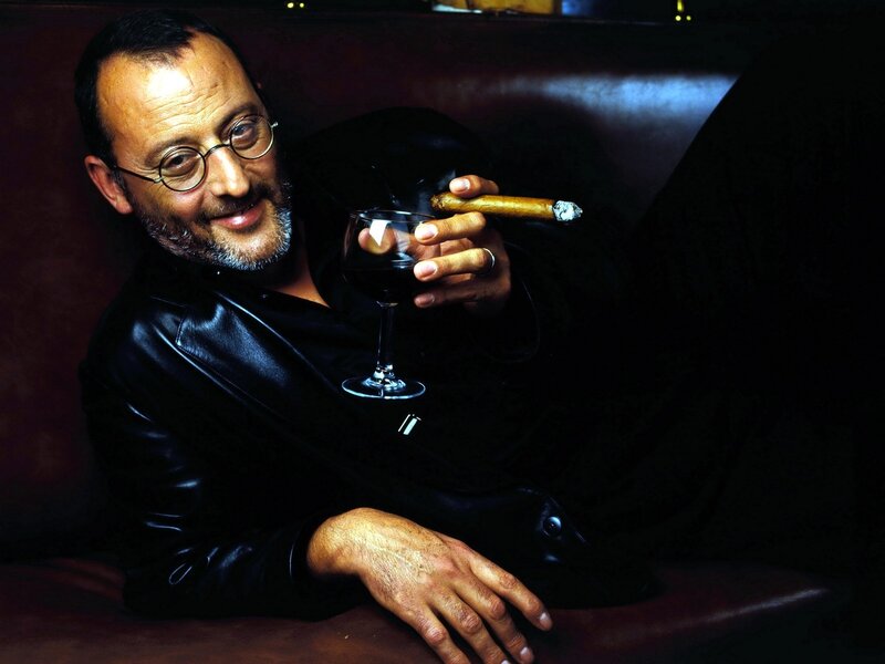 man with cigar and wine