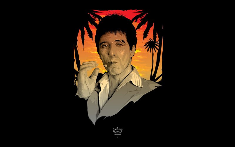 Man with Cigar — Black, Dramatic