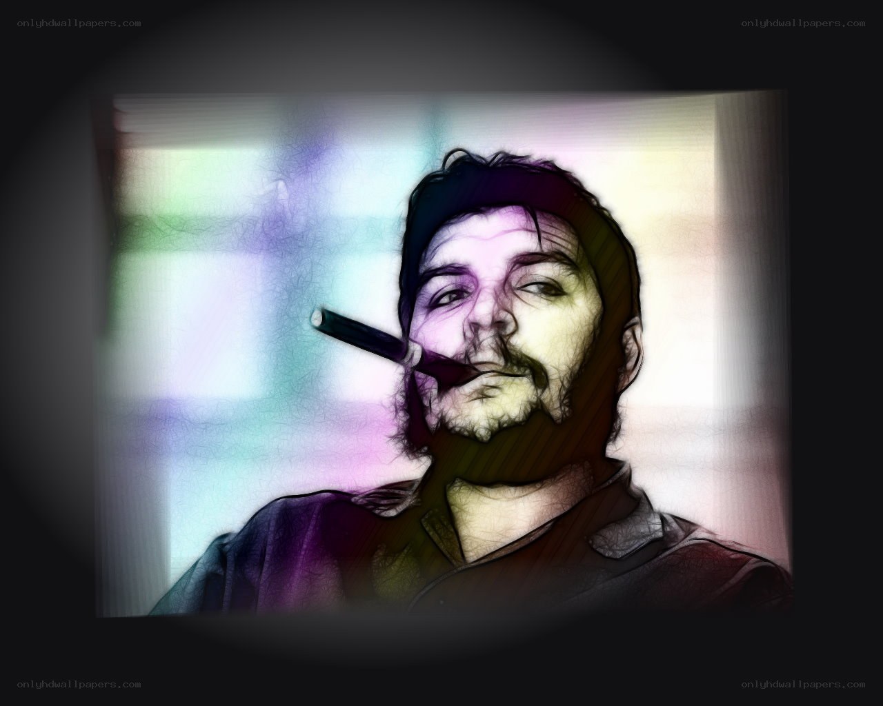 man with cigar in artistic style