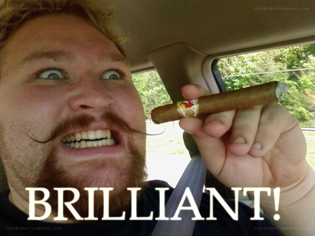 man with cigar in car