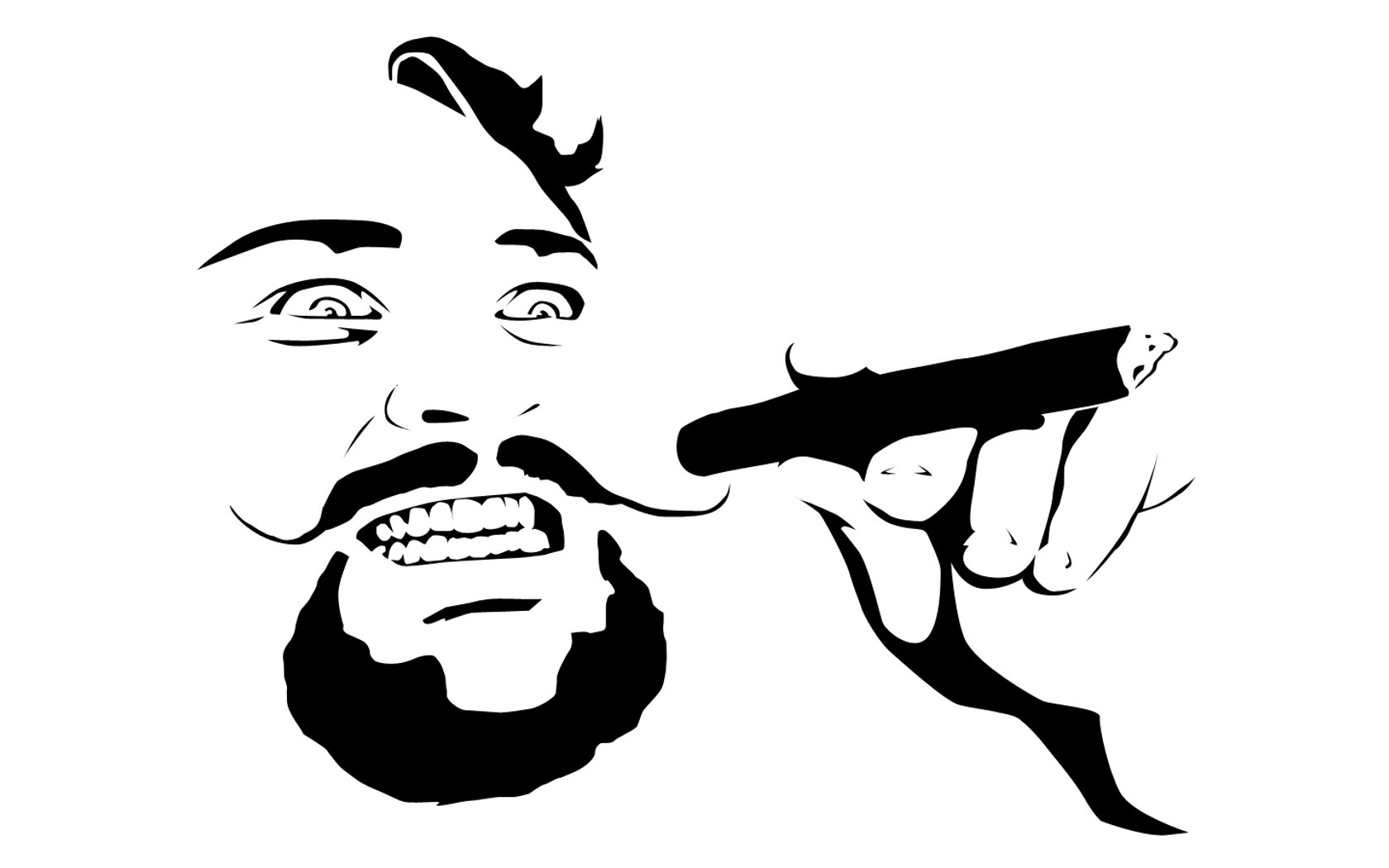 man with cigar pointing
