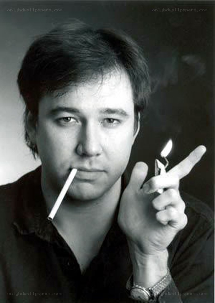 man with cigarette and lighter
