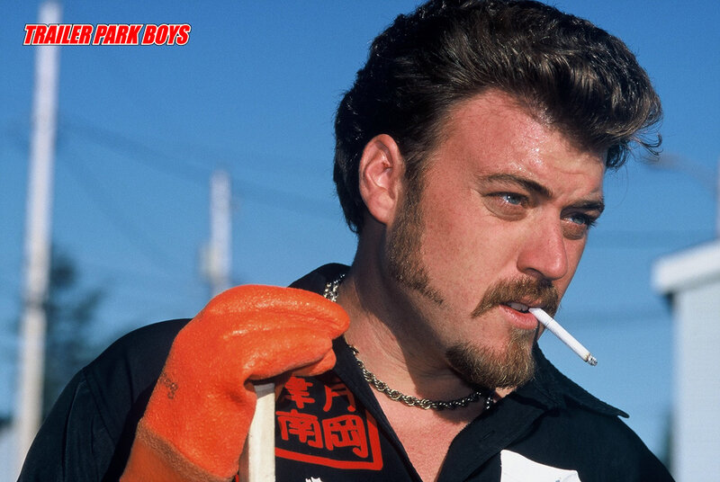 man with cigarette and orange glove