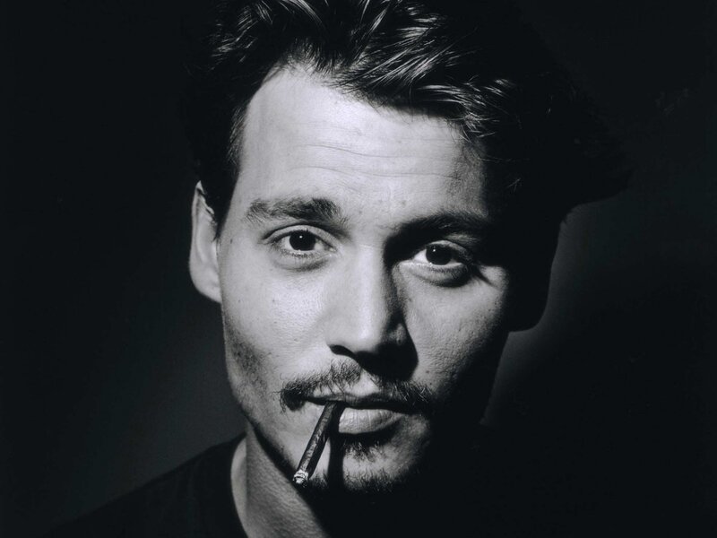 Man with Cigarette — Black, Dramatic, Photograph, Mustache