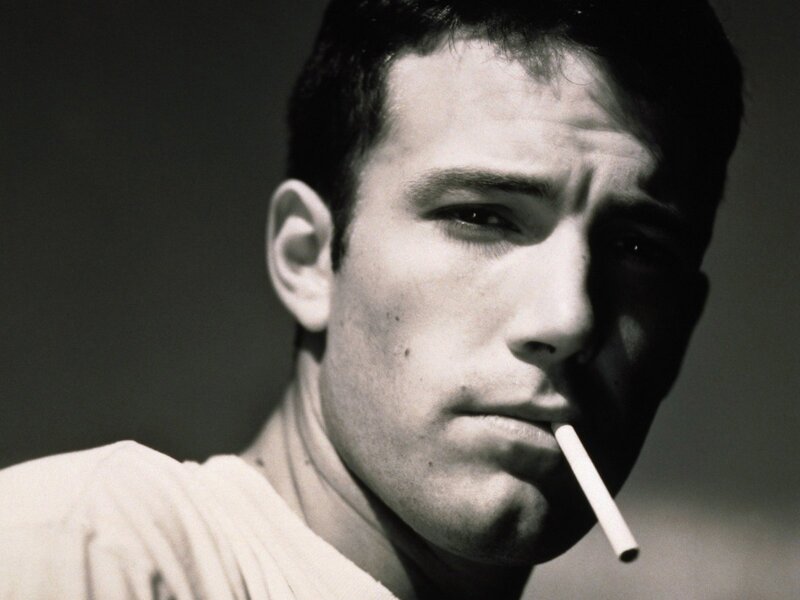 Man with Cigarette — Black, Dramatic, Photograph, T-shirt