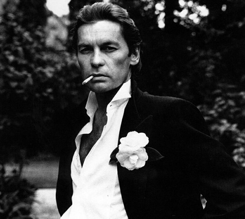 Man with Cigarette — Black, Serious, Photograph, Flower