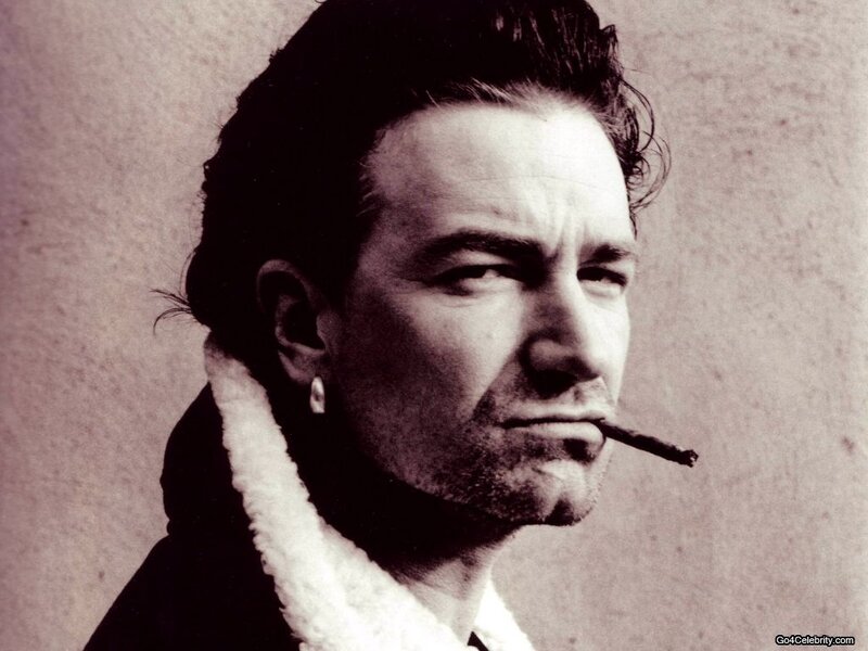 Man with Cigarette — Black, Serious, Photograph