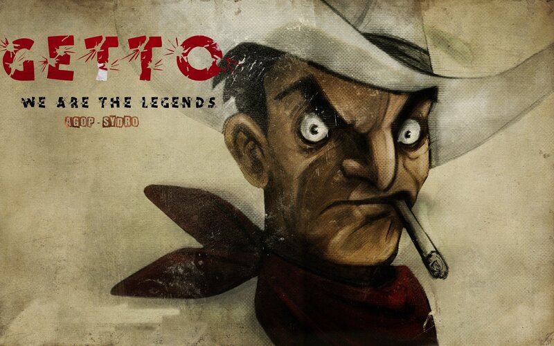 Man with Cigarette — Brown, Dramatic