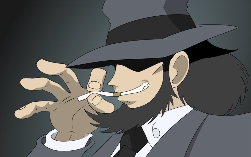 Man with Cigarette — Gray