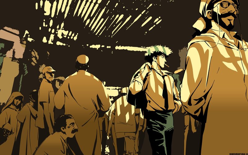 Man with Cigarette in Crowd