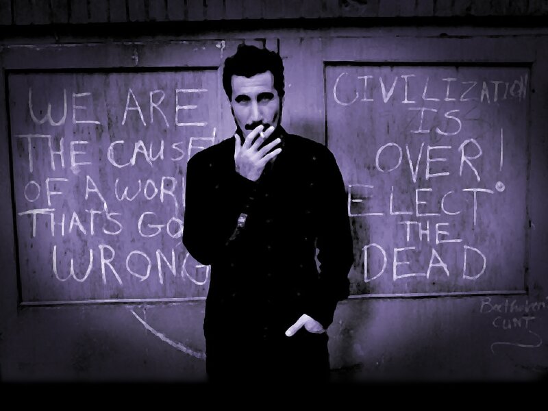 Man with Cigarette — Purple
