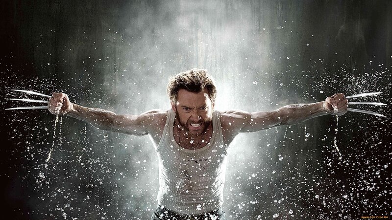 Man with Claws Extended — Black, Dramatic, Photograph, Tank Top