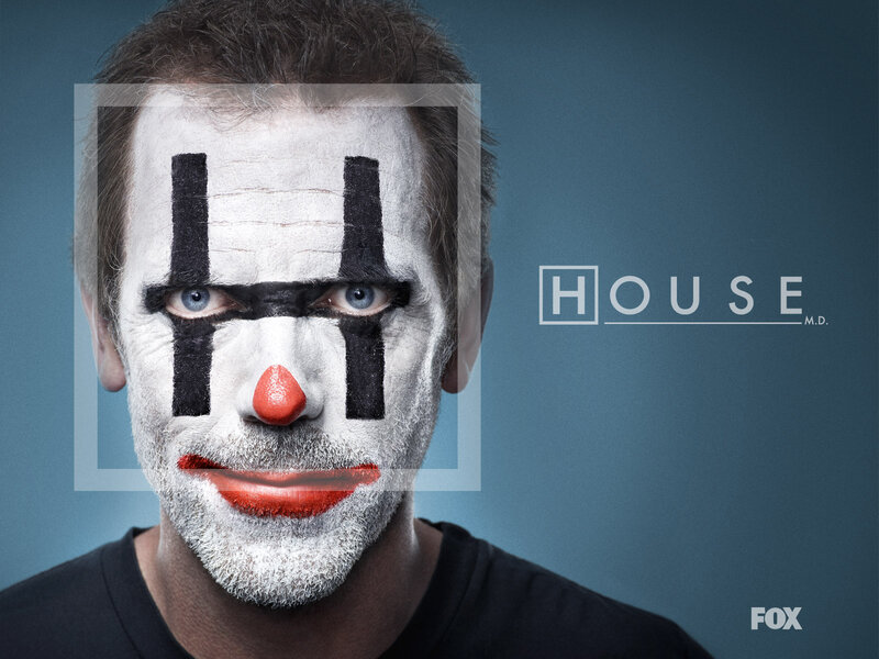 Man with Clown Makeup — Blue