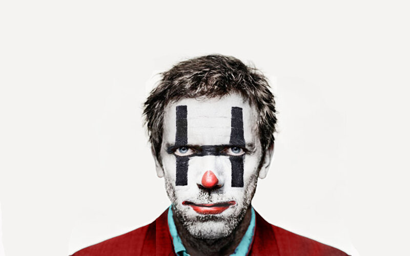 man with clown makeup