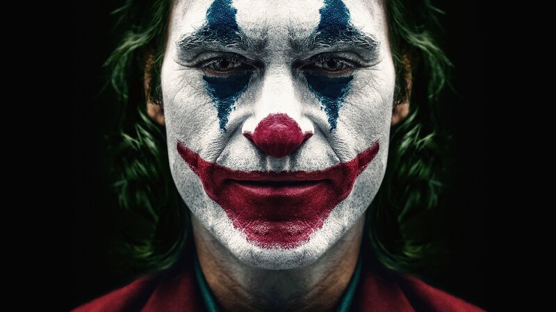 Man with Clown Makeup — White, Dramatic, Photograph
