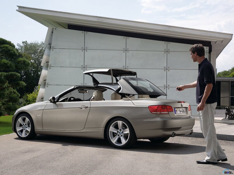Man with convertible car