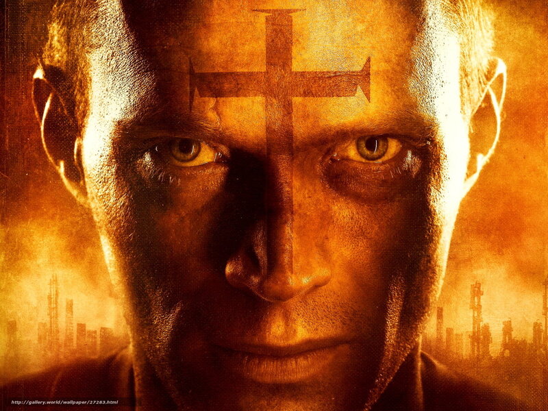 Man with cross on forehead