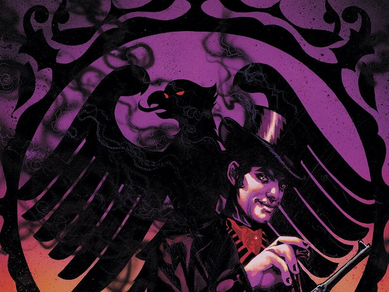 man with crow and hat