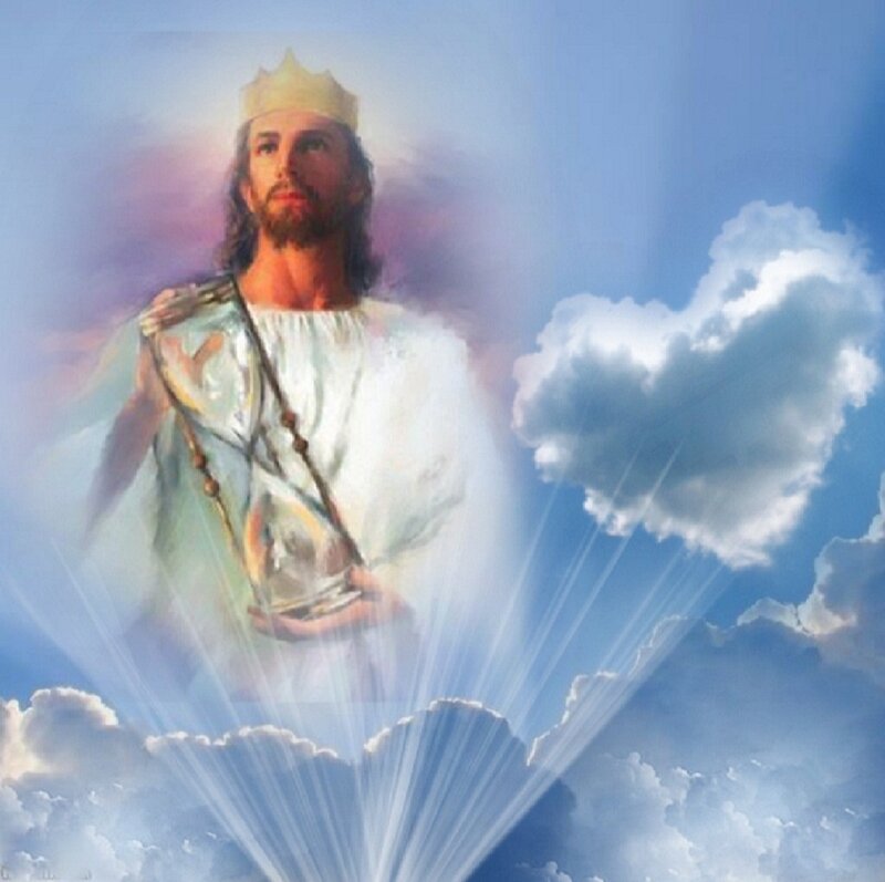 Man with Crown and Hourglass