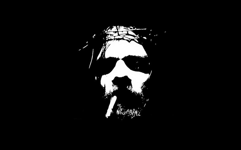 Man with Crown of Thorns — Black, Dramatic