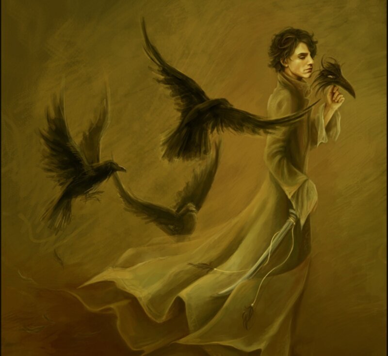 Man with Crows — Brown