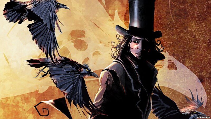 man with crows in dark attire