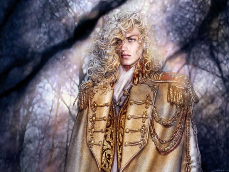 Man with Curly Blonde Hair — Gold