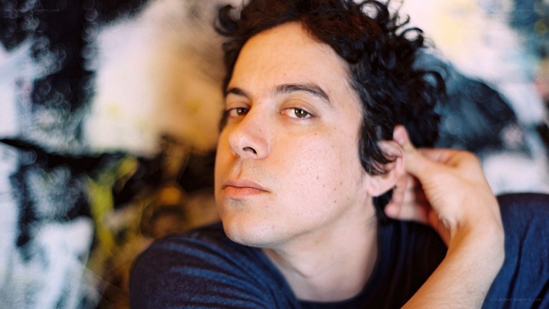 man with curly hair