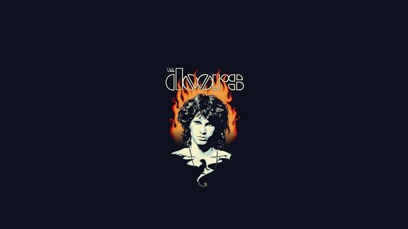 Man with Curly Hair — Black, Dramatic, Illustration, Flames