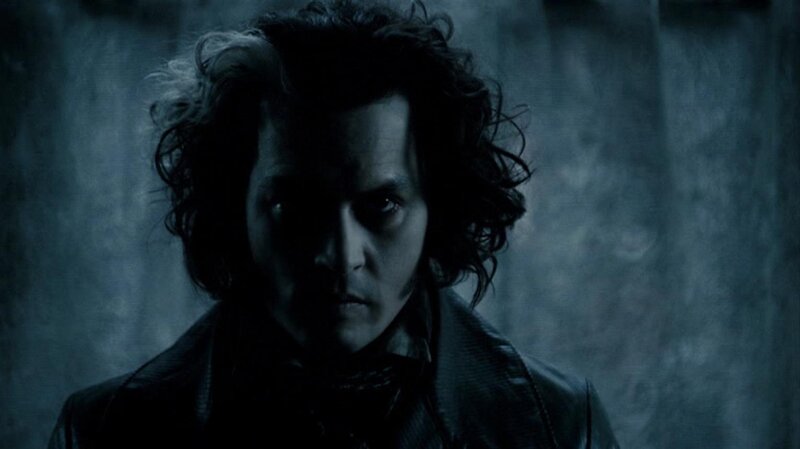 Man with Curly Hair — Black, Dramatic, Night