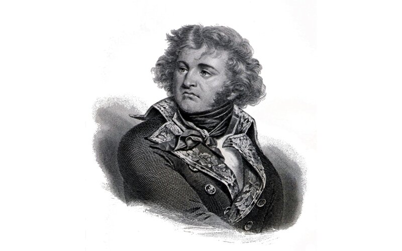 Man with Curly Hair — Black, Formal, Illustration