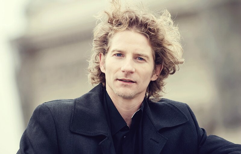 Man with Curly Hair — Black, Neutral, Photograph, Coat