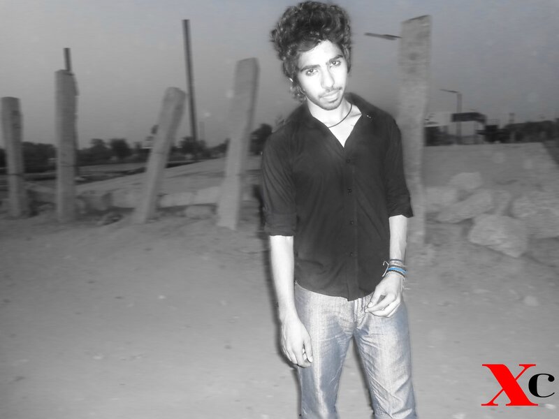 Man with Curly Hair — Black, Neutral, Sunset