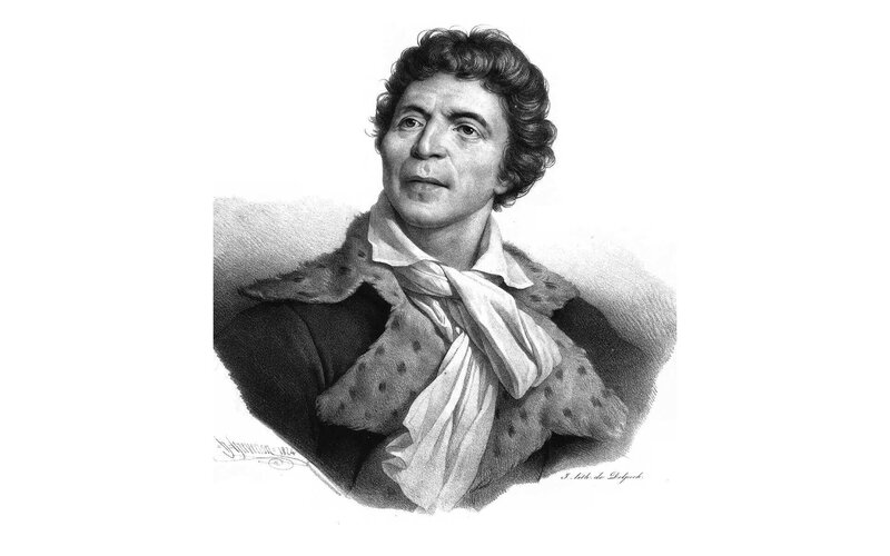 Man with Curly Hair — Black, Serious, Illustration, Coat