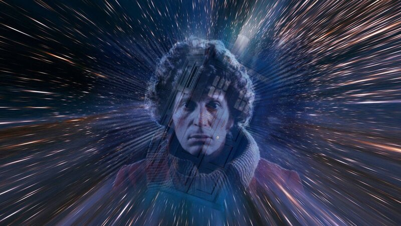 Man with Curly Hair — Blue, Dramatic, Digital Art, Tardis