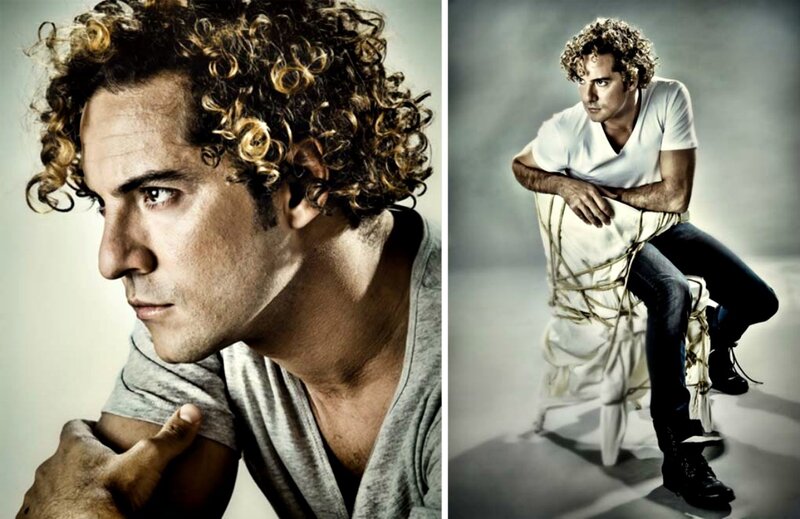Man with Curly Hair — Gray, Dramatic, Photograph