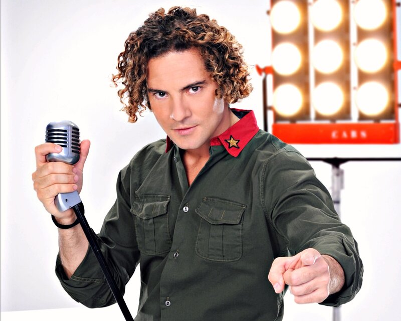 Man with Curly Hair — Green, Confident