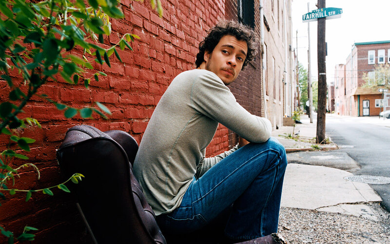 Man with Curly Hair — Red, Calm