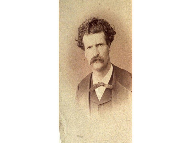 Man with Curly Hair — Sepia