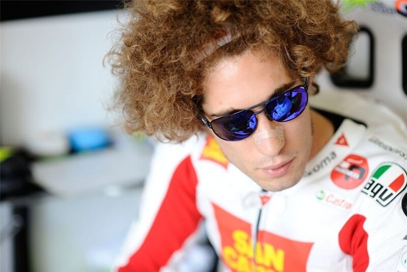 Man with Curly Hair — White, Focused