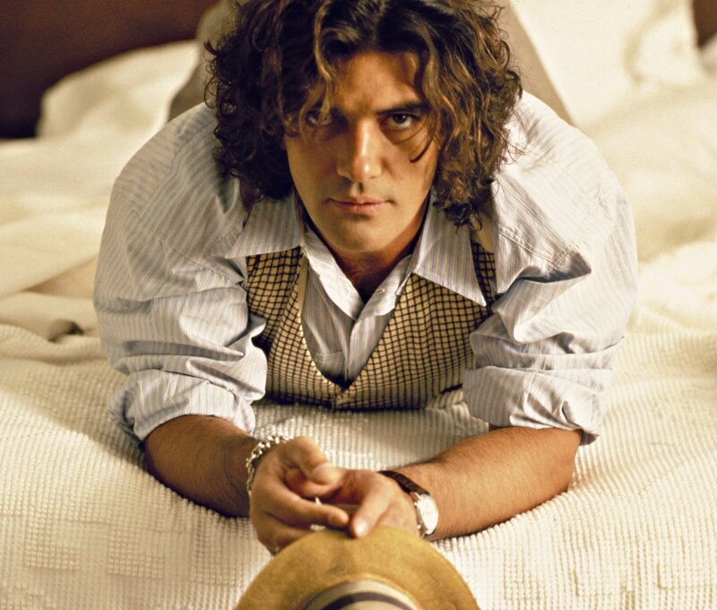 Man with Curly Hair — White, Intense
