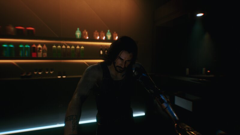 Man with Cybernetic Arm — Black, Dark, Dramatic